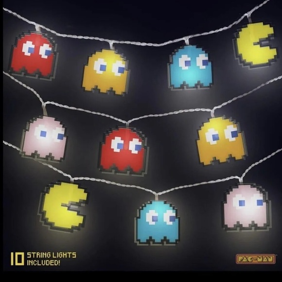 NEW Paladone PAC MAN String Lights 10 Lights Battery Operated NIP - Picture 1 of 3